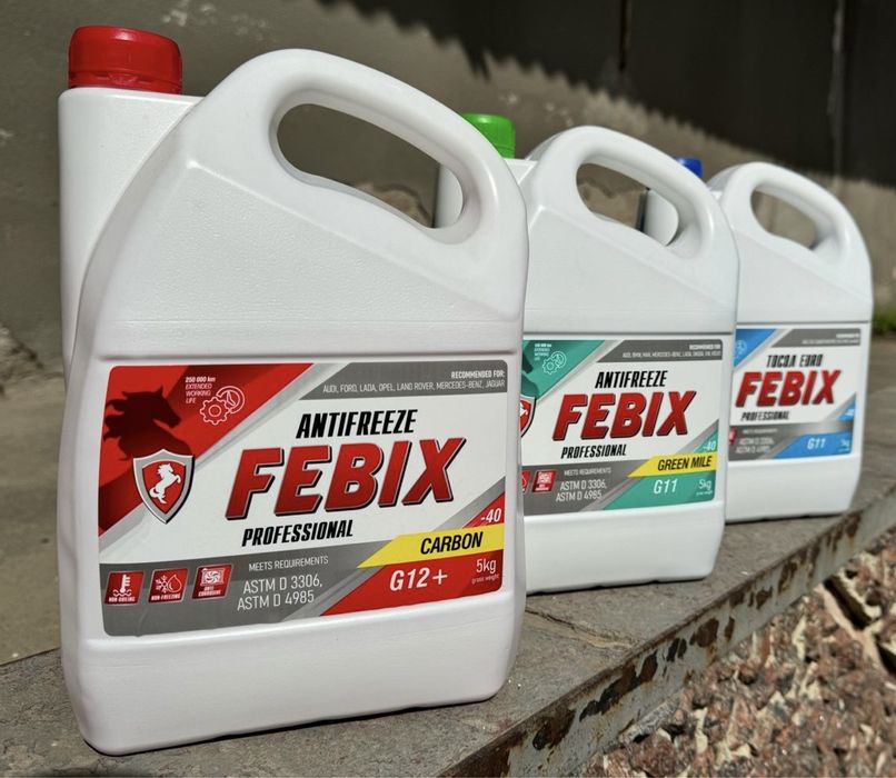 Антифріз Febix аналог Felix Carbon G12 червоний 10л