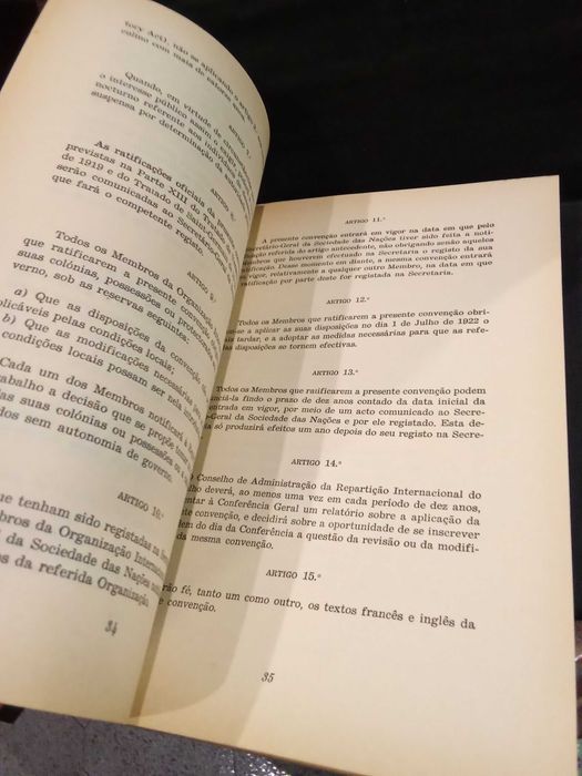 Convenções Ratificadas pelo Estado Português até Julho de 1963