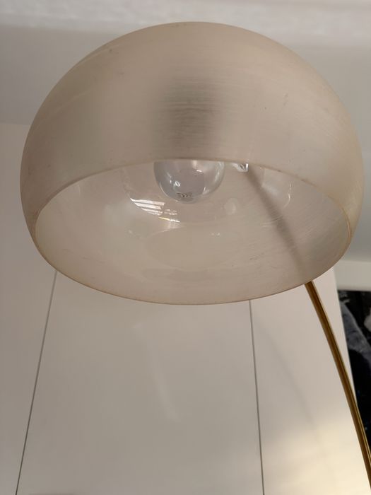 Goffredo Reggiani lampa łukowa mid century. Podstawa trawertyn