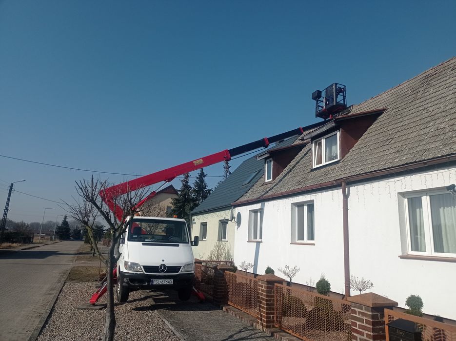 Usługi podnośnikiem koszowym