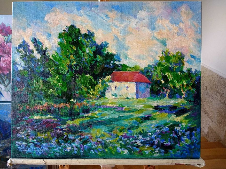 Картина маслом"Хутор"