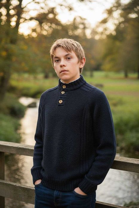 Теплый свитер на мальчика с горловиной M&Co M&Co, р. 152