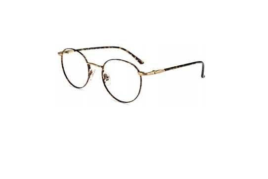 Okulary do czytania Firmoo 1.0 kocie oprawki złote