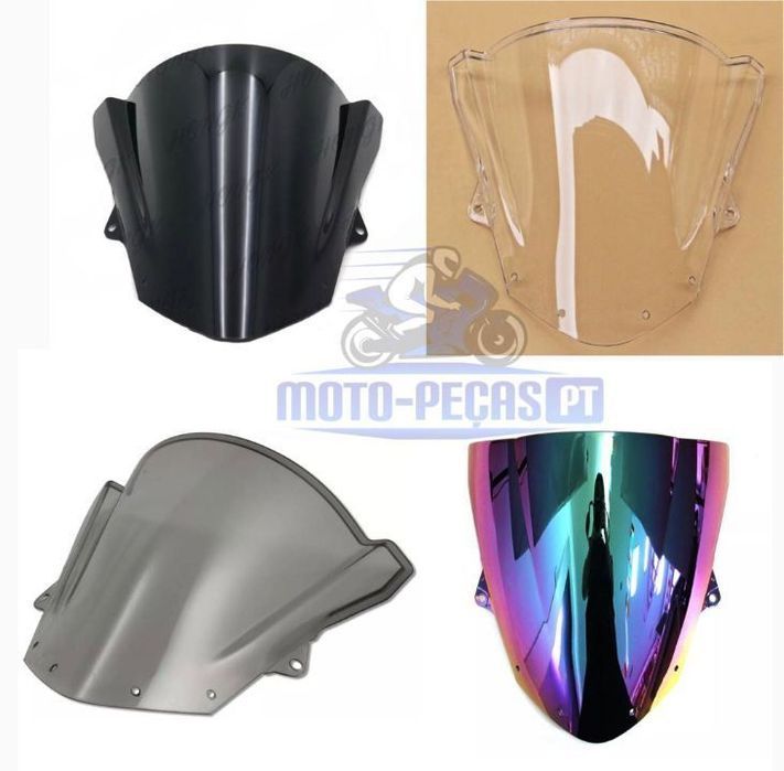 viseira nova kawasaki ninja 600 zx6r ano 2009 ate 2012  vidro bolha