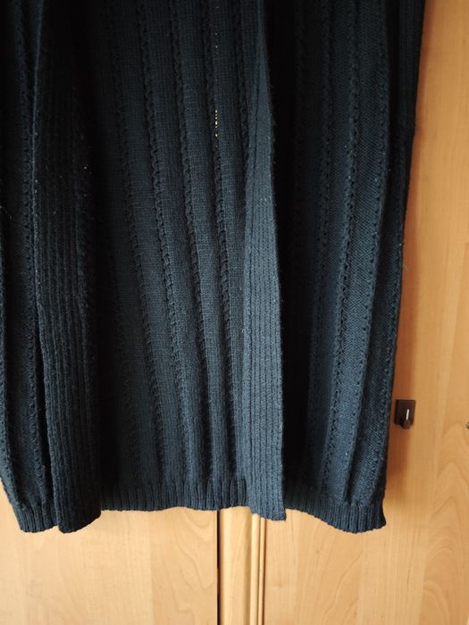Sweter kamizelka z wełny rozmiar M vintage PRL czarny