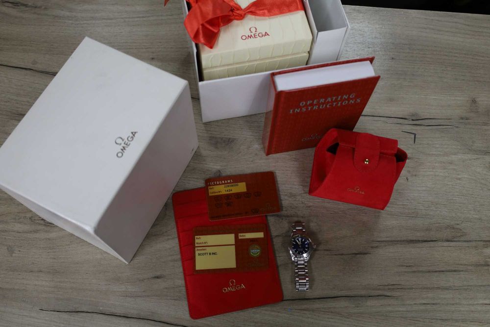 Zegarek damski damka Omega Seamaster 300m pełny zestaw 2285