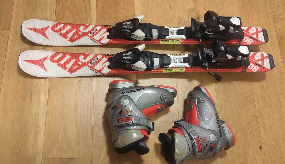 Narty zjazdowe Atomic Redster dla dzieci 80cm + buty Dalbello r26/16cm