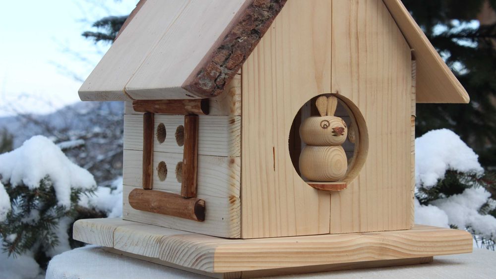 Будиночок-годівниця для домашніх тварин та диких птахів/зоотовари