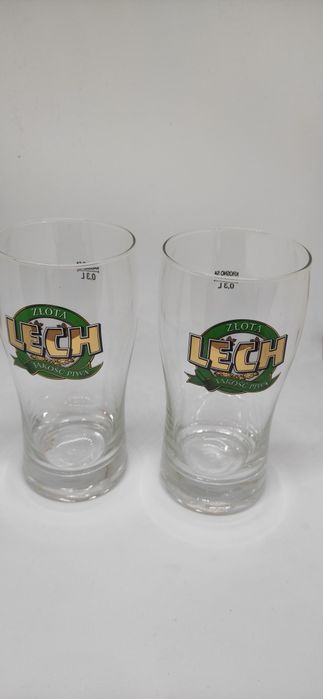 Szklanki pokale LECH stare logo