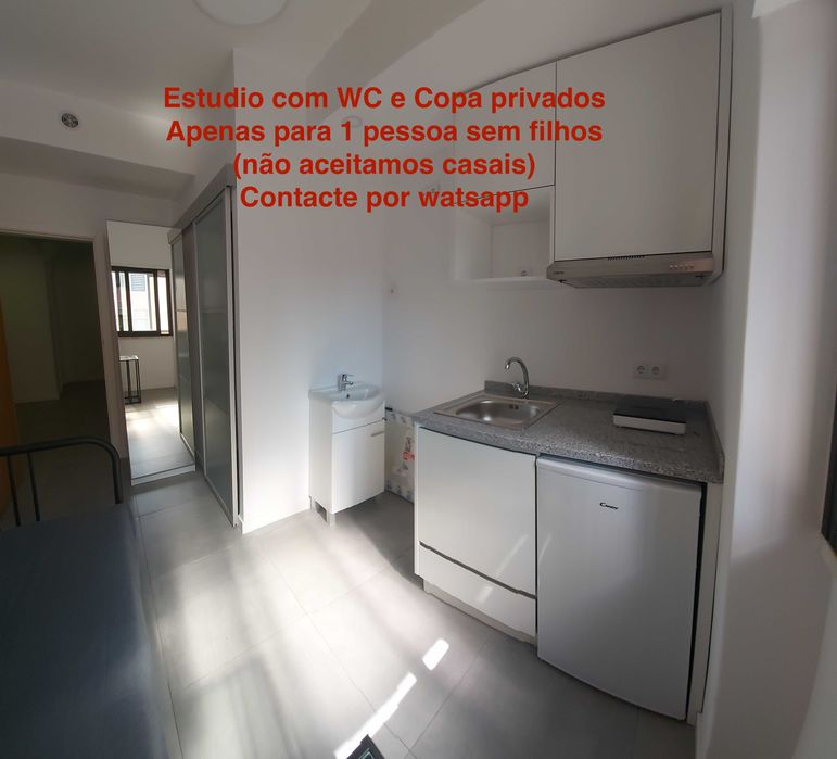 Quarto privado com Copa e WC - Para 1 pessoa (não aceitamos casal)