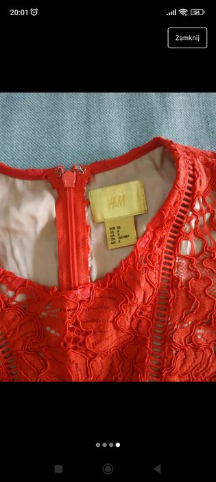 Sukienka damska koronkowa H&M