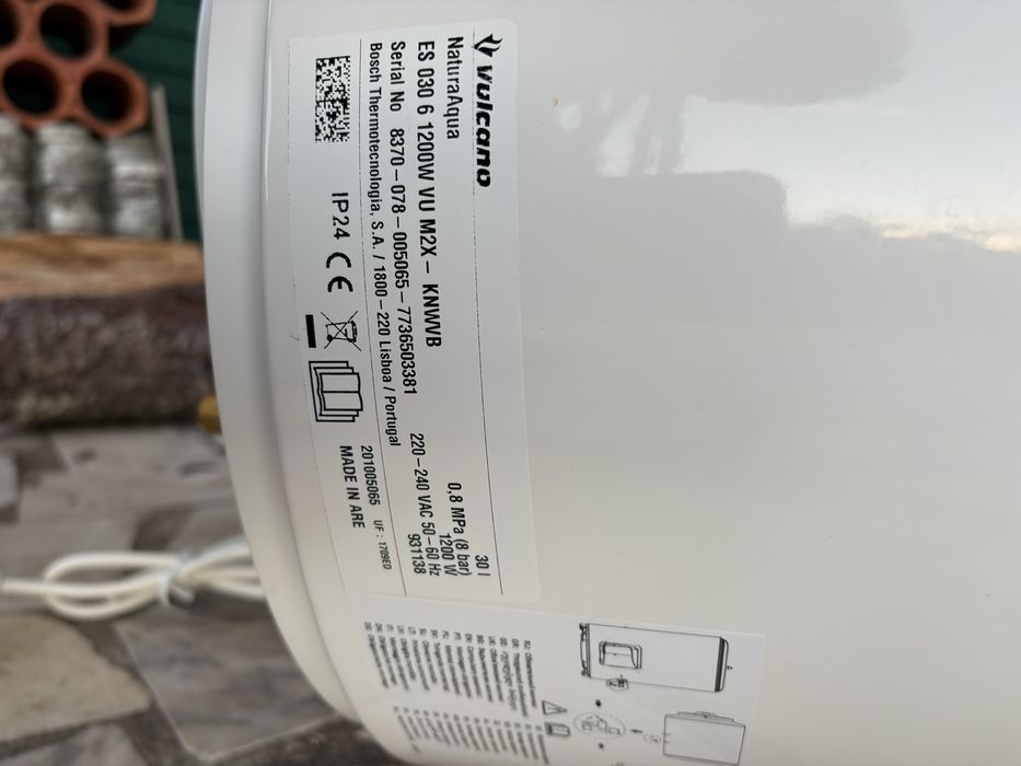 Termo acumulador Vulcano 30L Novo