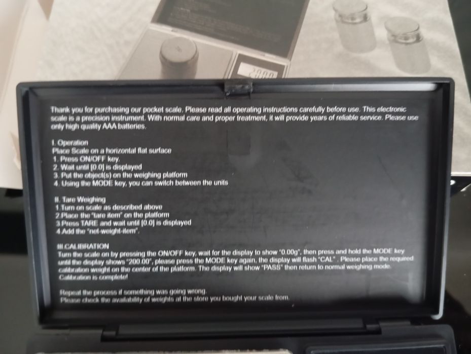 Balança de ouro, precisão