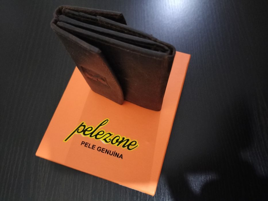 Carteira em pele genuína  pelezone