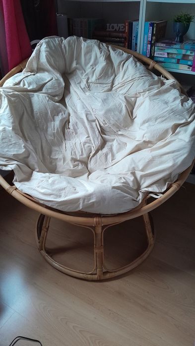 Poltrona papasan natural em bambu