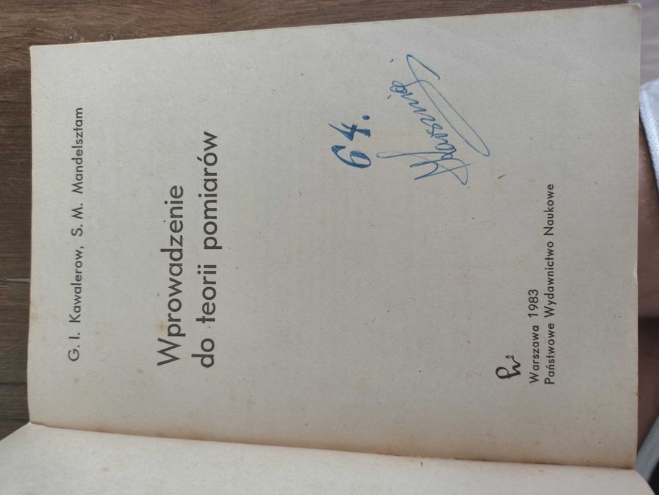 "Wprowadzenie do teorii pomiarów" Kawalerow, Mandelsztam