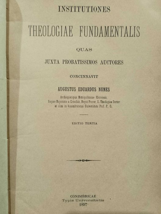 Institutiones Theologiae Fundamentalis 1897