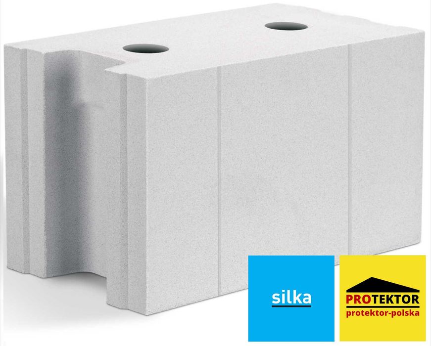 bloczek SILKA E18cm sylikat silikat dziurawka kredówka mur xella tempo