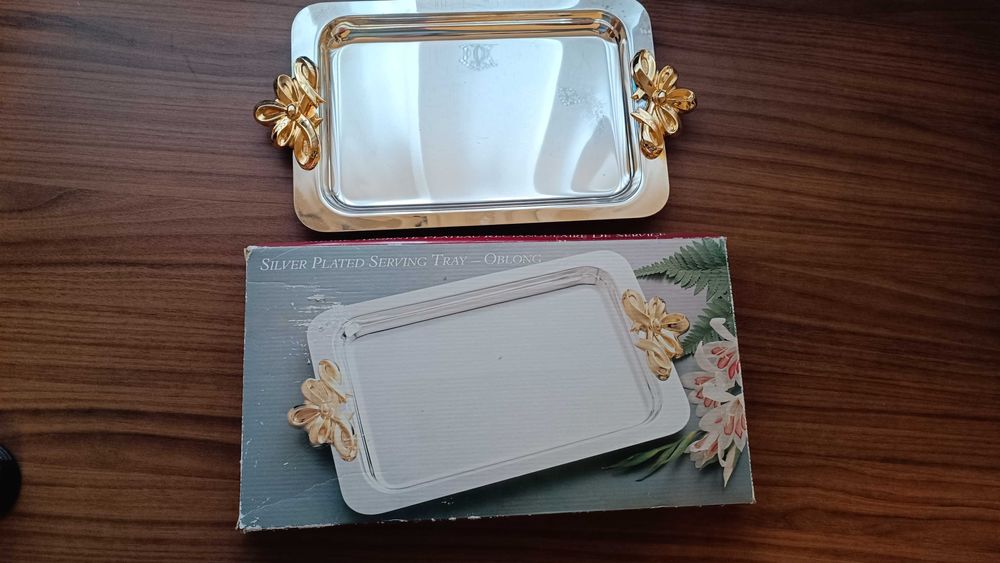 Elegante Travessa Banhada a Prata - Brilho Impecável