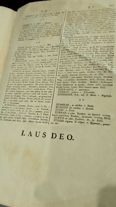 Dicionário Português e Latino 1791 Pedro José da Fonseca