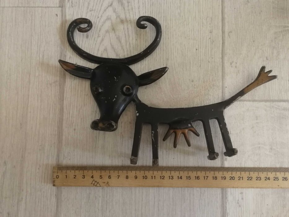 Корова/COW_WALL, винтажная вешалка для одежды с крючками