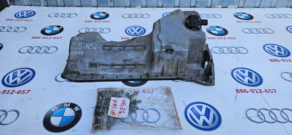 BMW 5 E60 E61 BMW 3 E90 2.5i 218 KM N52 kompletna miska oleju z czujnikiem 7607910 75163802