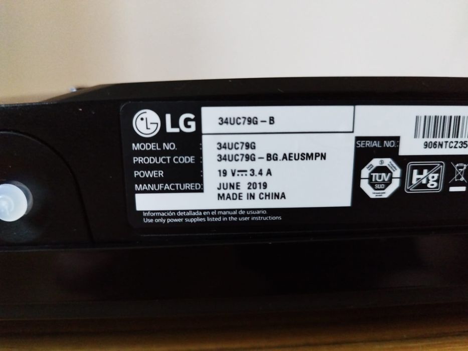 Monitor LG 34uc79g