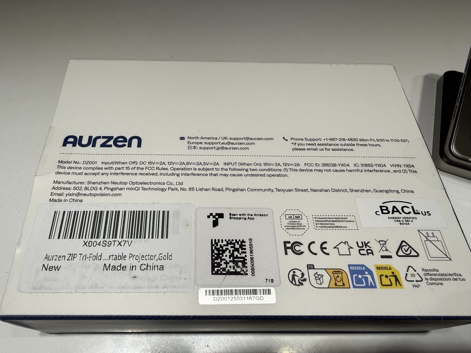 Mini projektor Aurzen ZIP Tri-Fold HD