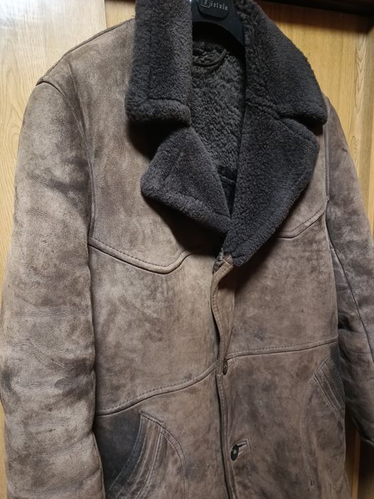 Męski kożuch z b.dobrych skór prod.francuskiej.