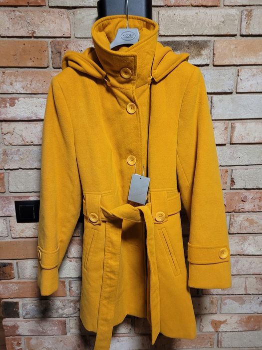 NOWY płaszcz damski flausz r. XL