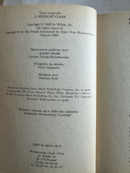 W księżycową jasną noc. William Wharton