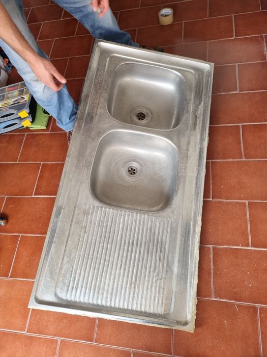 Lavatório cozinha 2 cubas usado