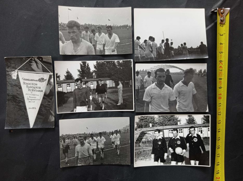 Stare zdjęcia piłka nożna -Legia, Wisła, Stal - lata 60-te - 28 sztuk.