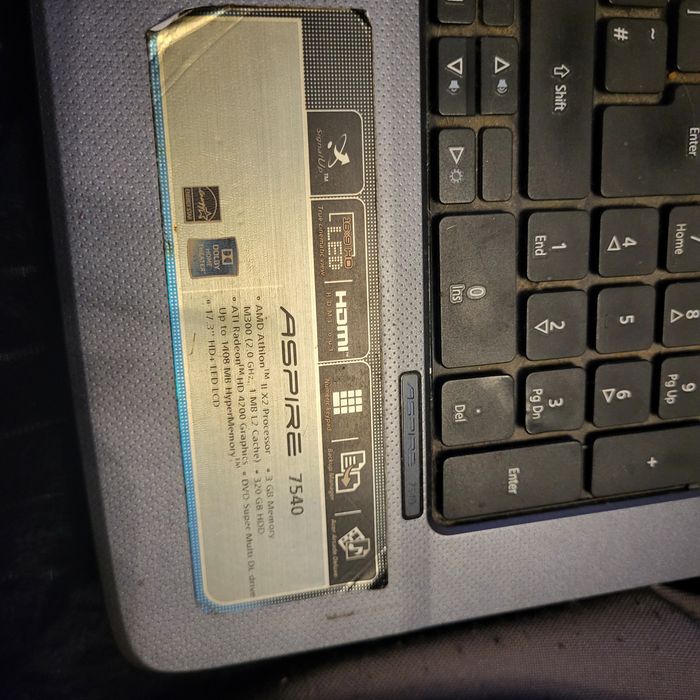 Laptop Acer aspire 7540