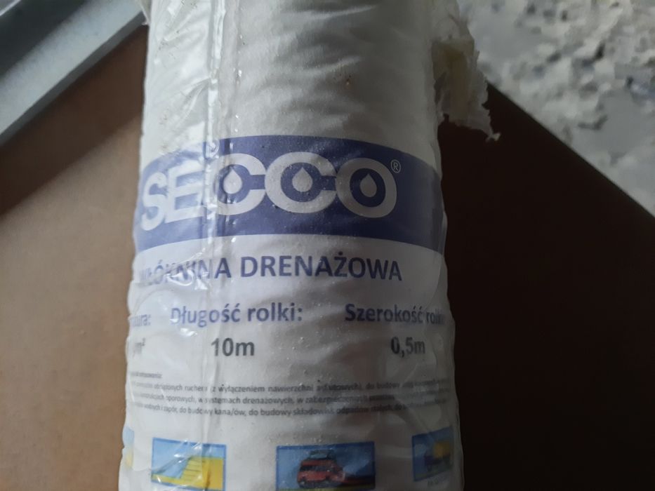 Geowłóknina drenażowa Secco 10m szer 0.5m.