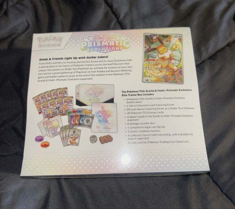 Prismatic evolutions elite trainer box