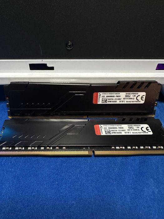 Оперативна памʼять ddr4 16gb  (Kit 2x8gb) 3200mhz HyperX Fury Black