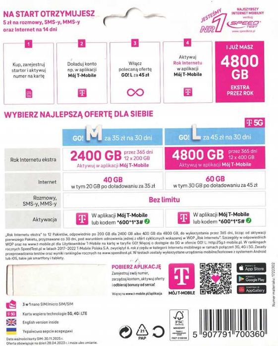 Starter T-Mobile Bez Limitów