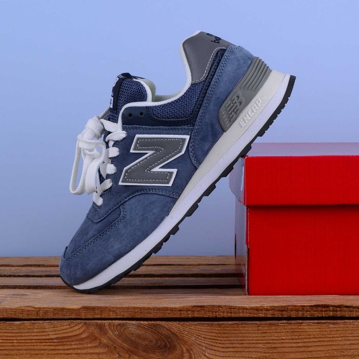 (2346) Кросівки New Balance 574 сині з сірою N (36-41)