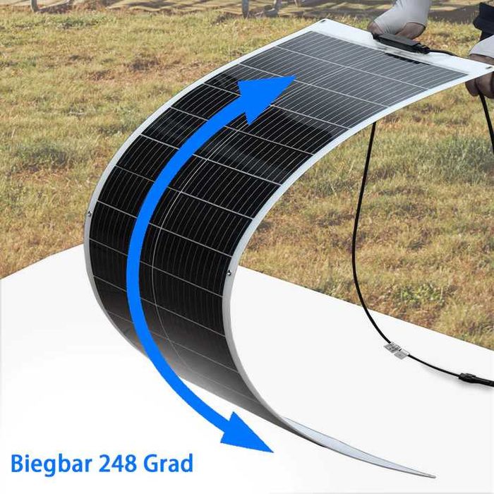 giętki elastyczny panel solarny 114 x 46 cm 100W 16.5V