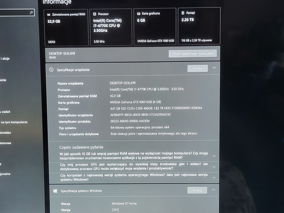 PC Lenovo Erazer X510