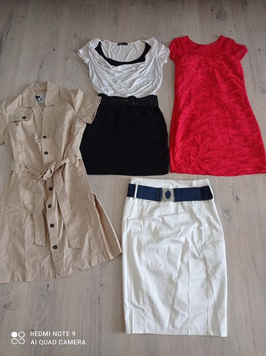 Zestaw 25 szt.paka paczka ubrań S 36 kurtki bluzki sukienki swetry