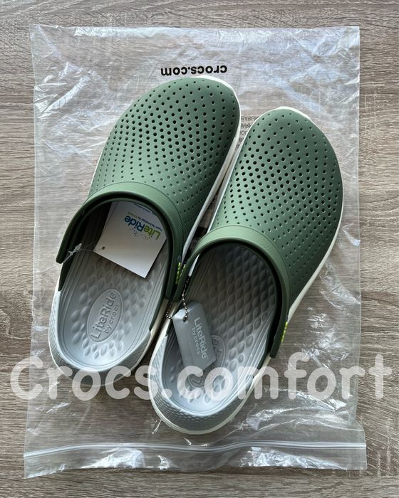 Крокси LiteRide Crocs army green хакі унісекс