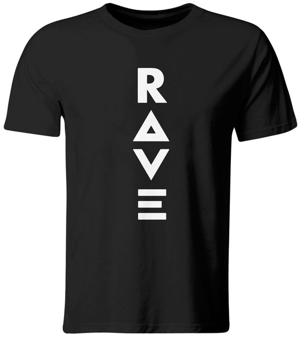 Koszulka z nadrukiem RAVE TECHNO ELECTRO, czarna, roz. S-XXL tutaj L