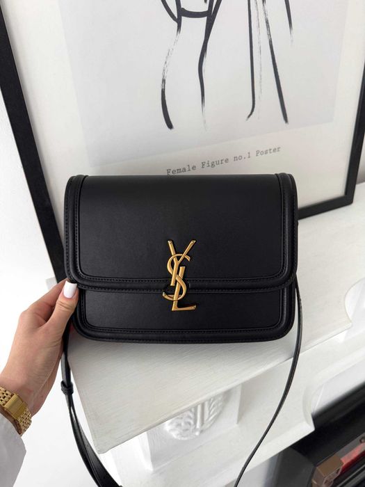 Yves Saint Laurent Solferino Black Gold сумка чорна