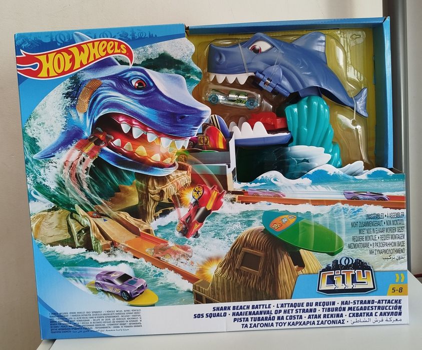 Pista Hotwheels Ataque do tubarão