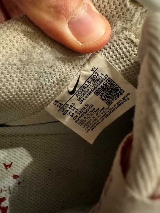 Buty Nike Air Force 1 White Red Sneakers 48.5