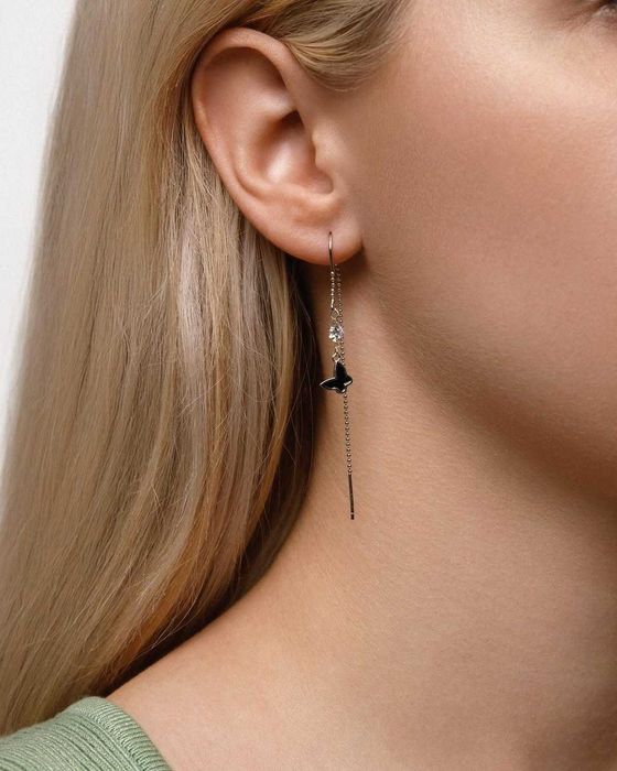 Дуже красиві, різні, срібні сережки - протяжки