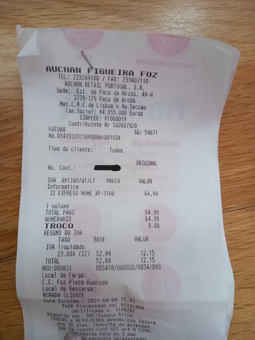 Impressora Epson XP-3100 + Tinteiros