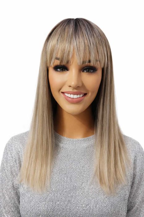 Długa peruka blond mix Emma , termiczne włosy-Nessaja salon peruk KRK